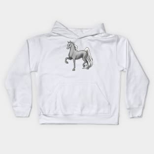 Horse - American Saddlebred - Dapple Gray Kids Hoodie